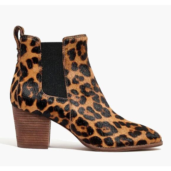 NWOB MADEWELL The Regan Boot In Leopard Calf Hair Size 7.5 - Picture 1 of 8